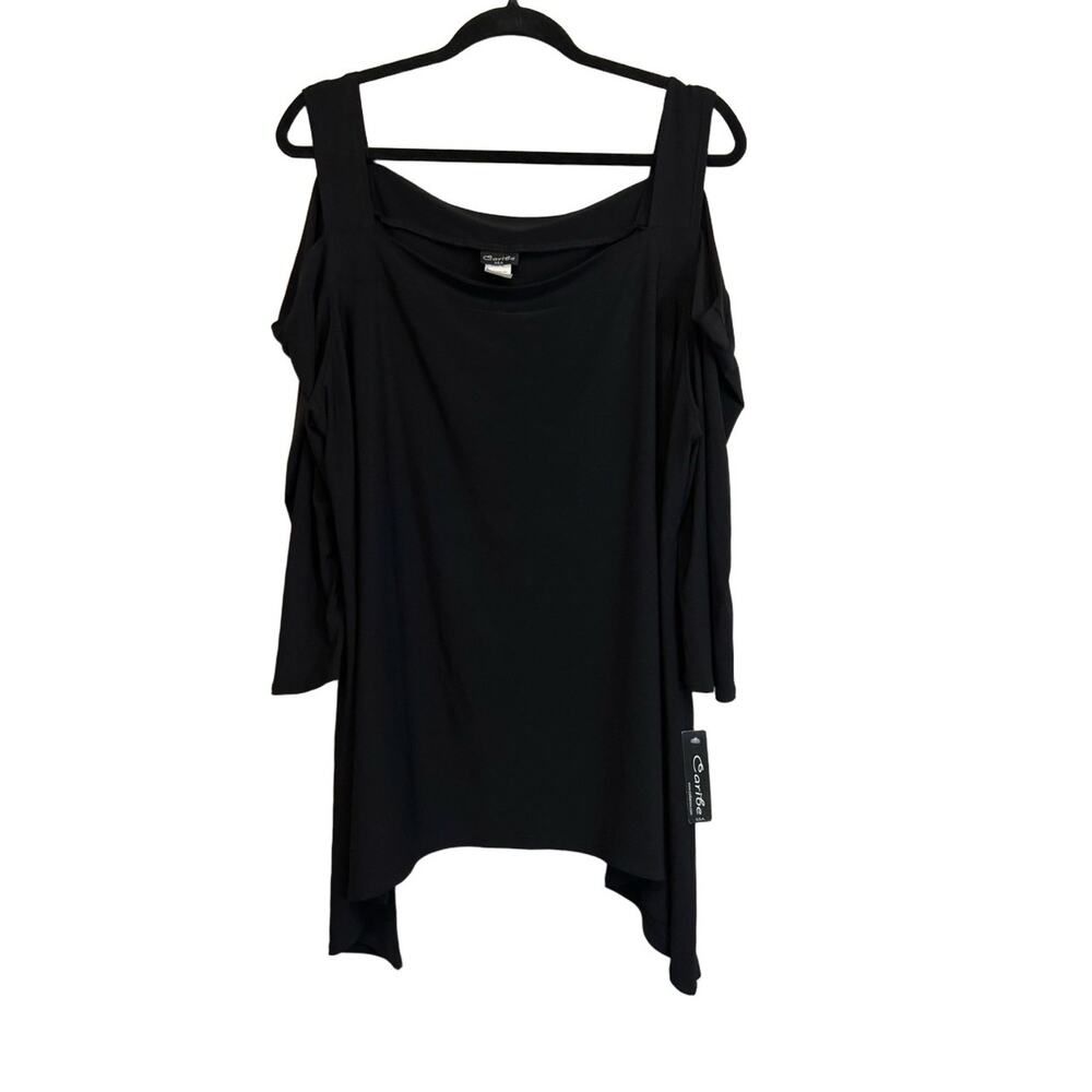 Caribe USA Blouse Top Black 3X NWT